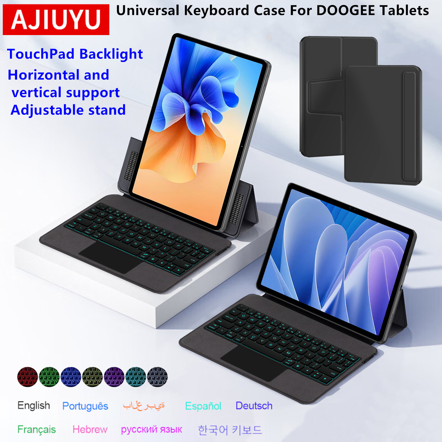 Doogee Tablet Accessories - Teclado Touchpad AJIUYU para Capa DOOGEE