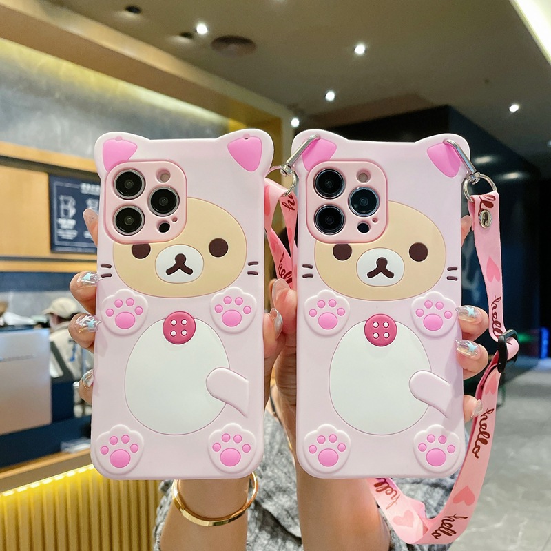 Tablet S9 Fe Accessories - Capa de Celular 3D Fofa Urso