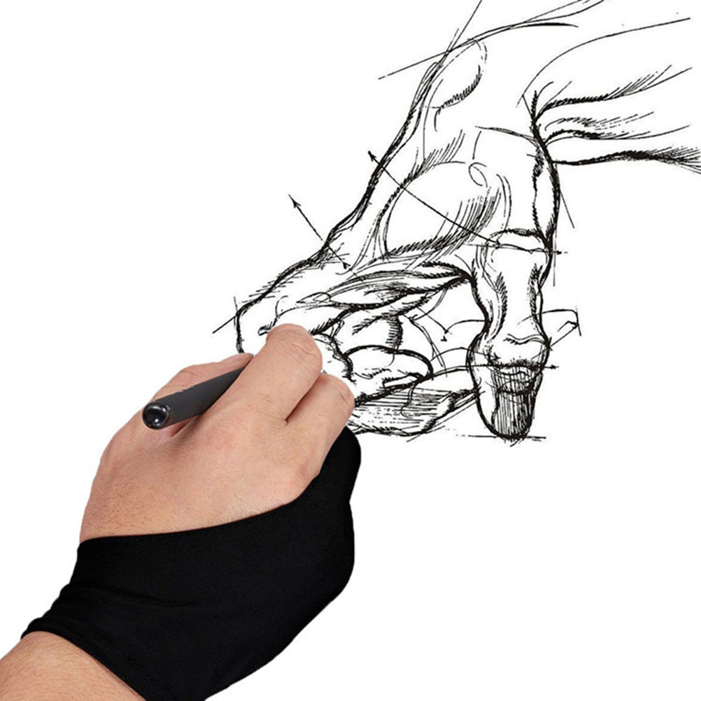 4 Pares de Luvas de Desenho em - Drawing Glove Artist avaliação e preço