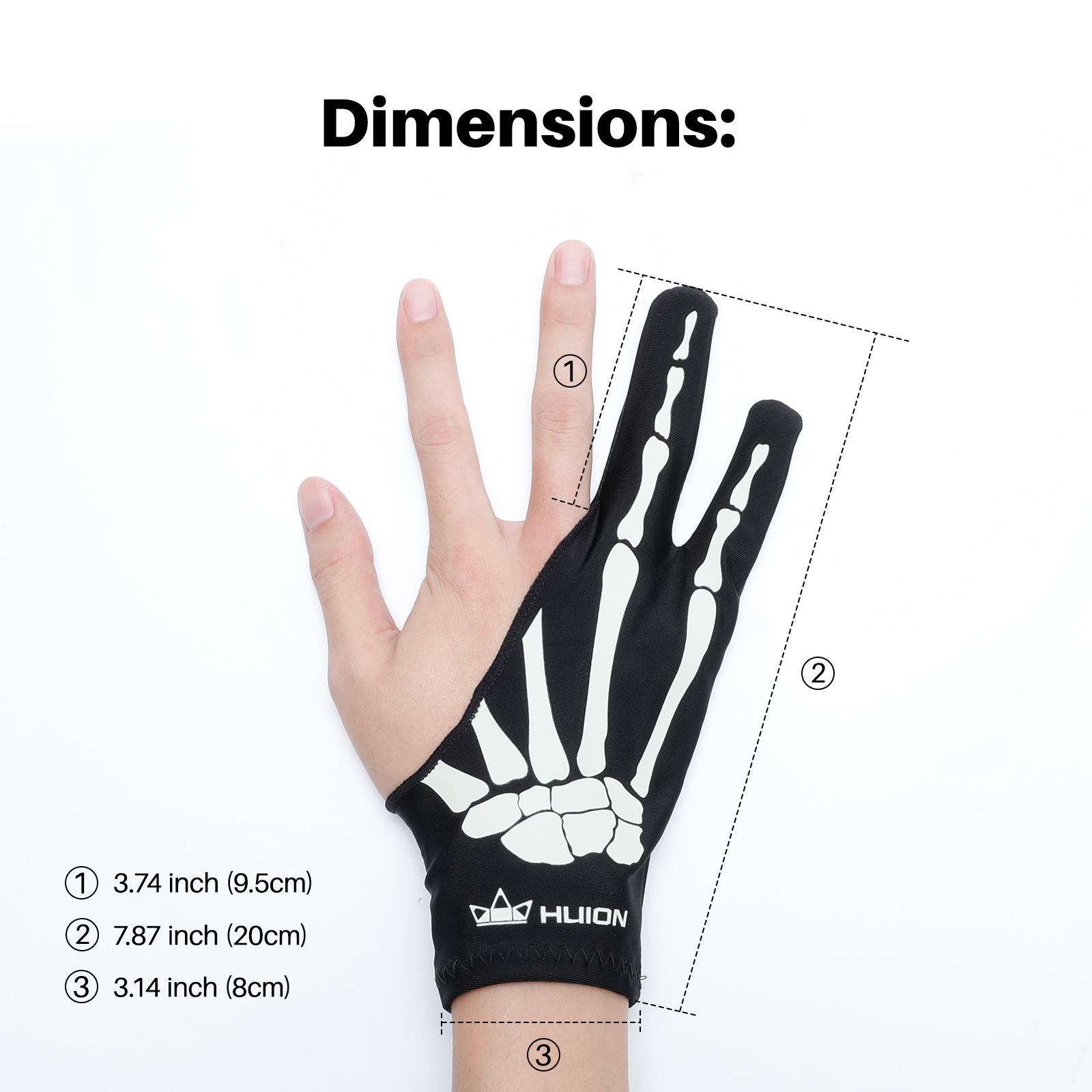 Luva de esqueleto Huion Luva d - Drawing Glove Artist avaliação e preço