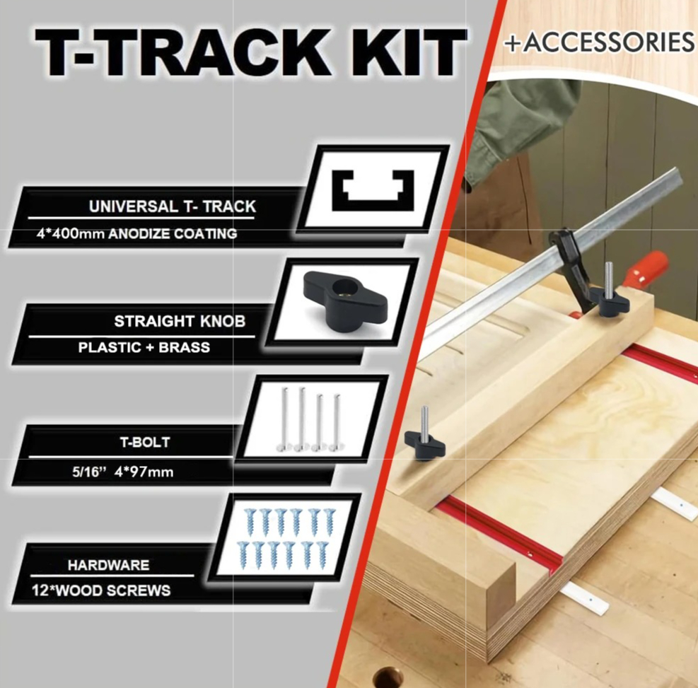 19 #   Kit T-Track para Mesa d - Tablet Accessories Set avaliação e preço
