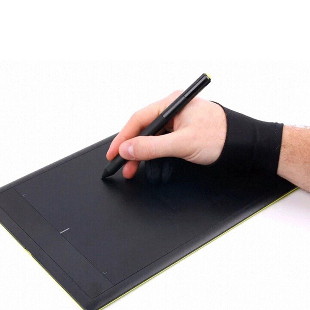Preto 2 dedo artista luva anti - Drawing Glove Artist avaliação e preço