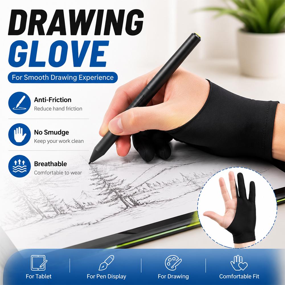 Luva de Desenho Antitoque para - Drawing Glove Artist avaliação e preço