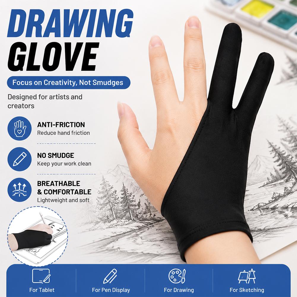 Luva de Desenho Antitoque para - Drawing Glove Artist avaliação e preço